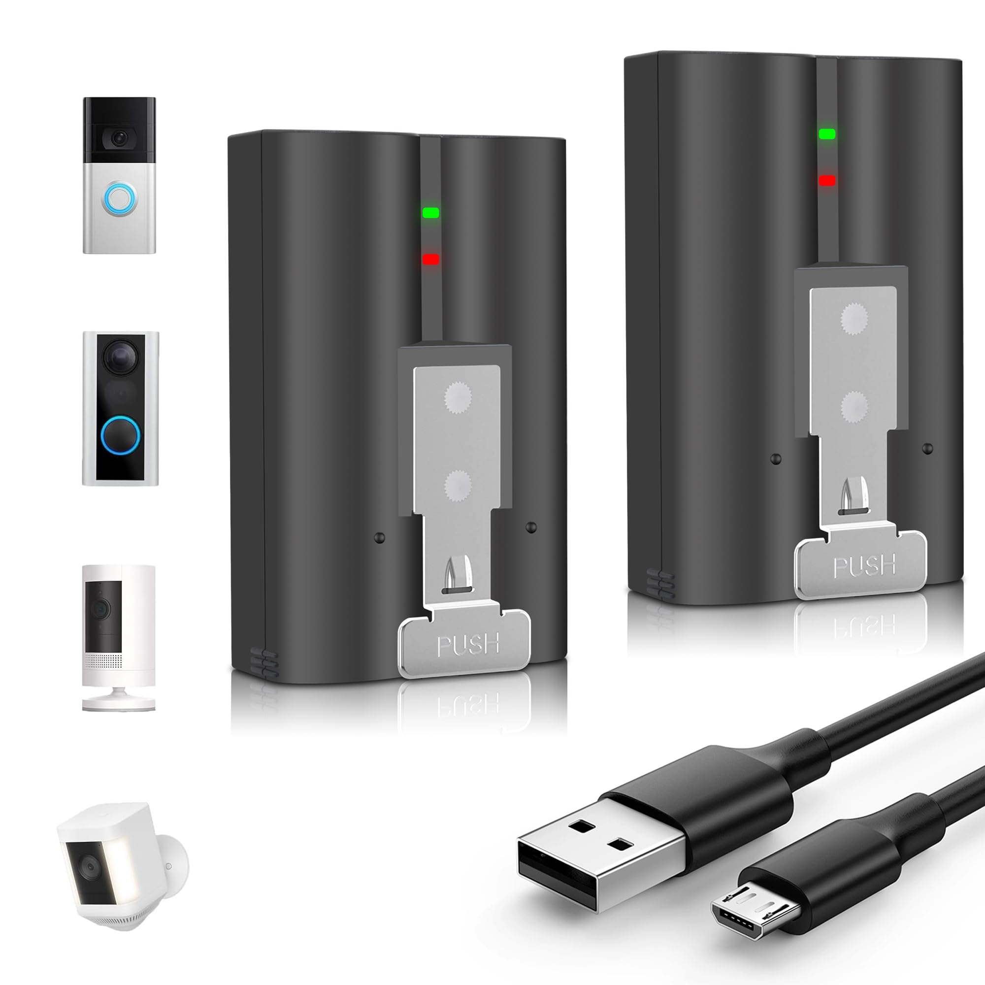 Amazon.com: 2-Pack V4 Replacement Battery with Micro-USB Cable for